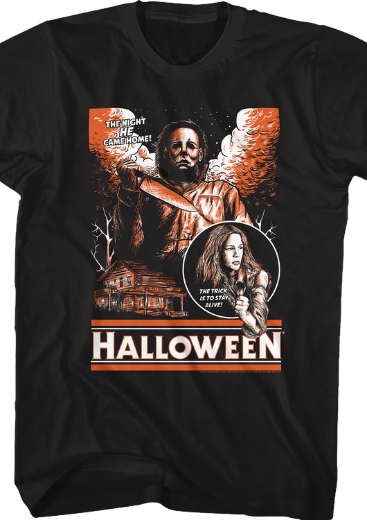Michael Myers And Laurie Strode Halloween T-Shirt - main product image