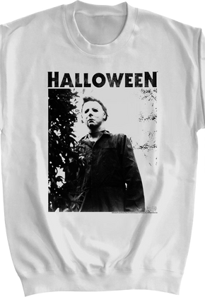 Michael Myers Black And White Photo Halloween Sweatshirt