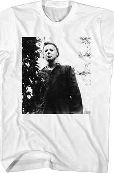 Michael Myers Black And White Photo Halloween T-Shirt