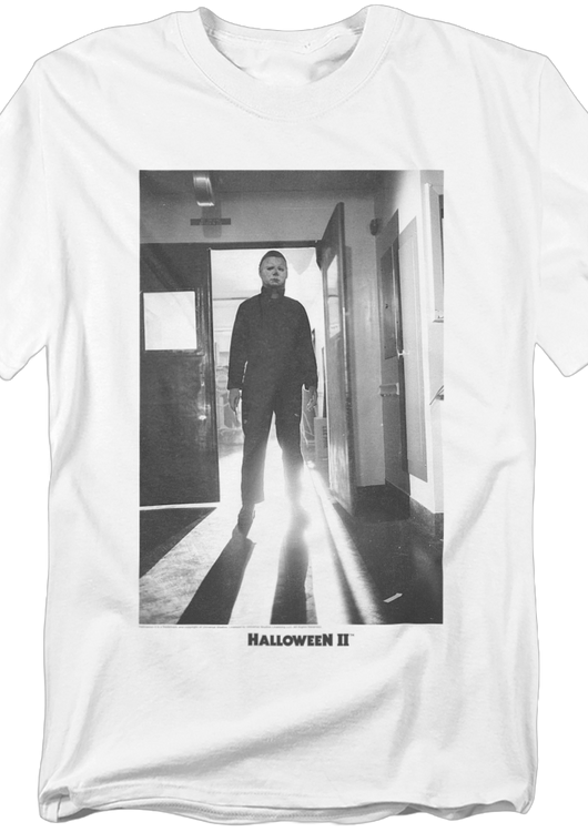 Michael Myers Black & White Photo Halloween II T-Shirt - main product image