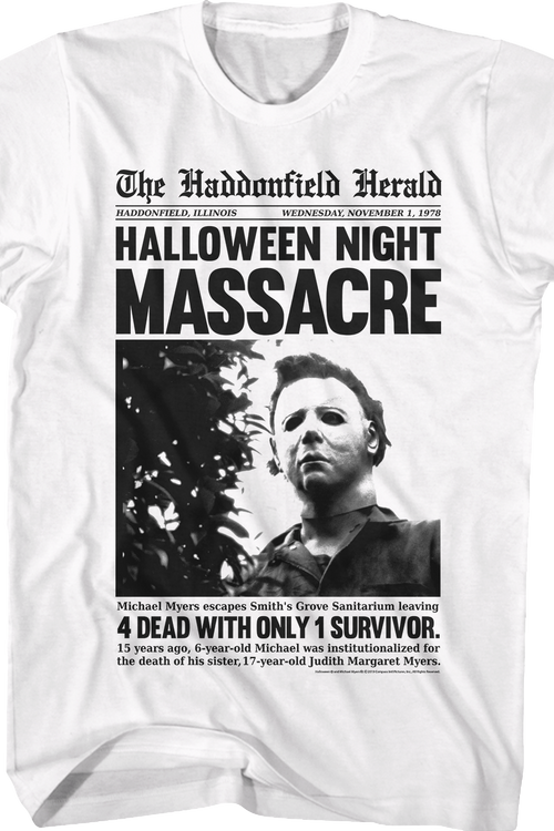Michael Myers Headline Halloween T-Shirtmain product image
