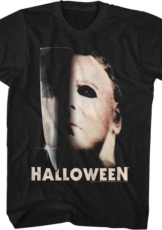 Michael Myers Knife & Mask Halloween T-Shirt - main product image