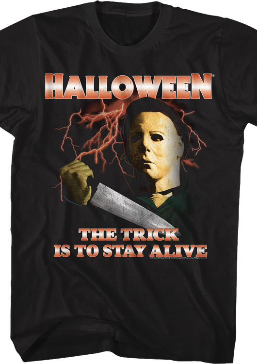 Michael Myers Lightning Bolts Halloween T-Shirt - main product image