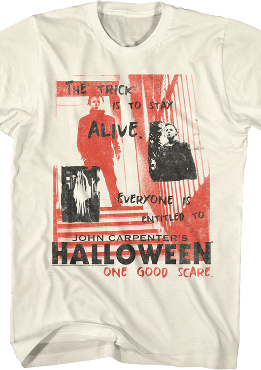 Michael Myers Taglines Collage Halloween T-Shirt - main product image