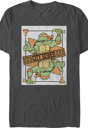 Michelangelo Playing Card Teenage Mutant Ninja Turtles T-Shirt