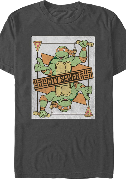 Michelangelo Playing Card Teenage Mutant Ninja Turtles T-Shirt - main product image