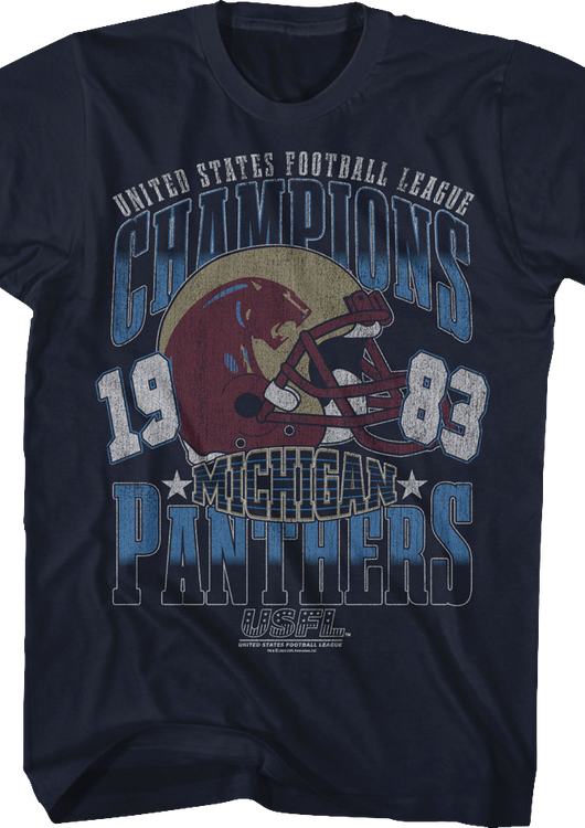 Michigan Panthers 1983 Champions USFL T-Shirt - main product image