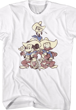 Mickey Donald Goofy Cowboys Disney T-Shirt