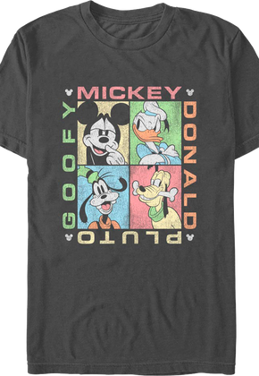 Mickey Donald Pluto Goofy Pop Art Disney T-Shirt