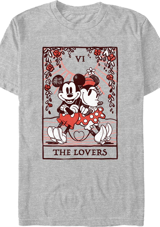 Mickey & Minnie Lovers Tarot Card Disney T-Shirt - main product image