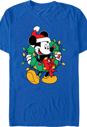 Mickey Mouse Christmas Wreath Disney T-Shirt