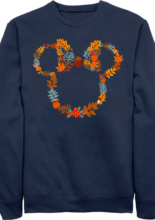 Mickey Mouse Fall Wreath Sweatshirt - main product image