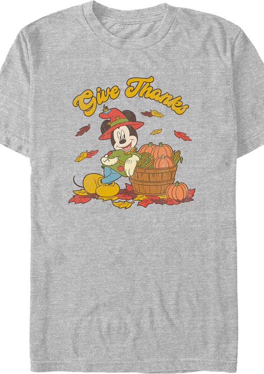 Mickey Mouse Give Thanks Disney T-Shirt - main product image