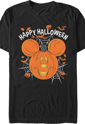 Mickey Mouse Jack-o'-Lantern Happy Halloween Disney T-Shirt