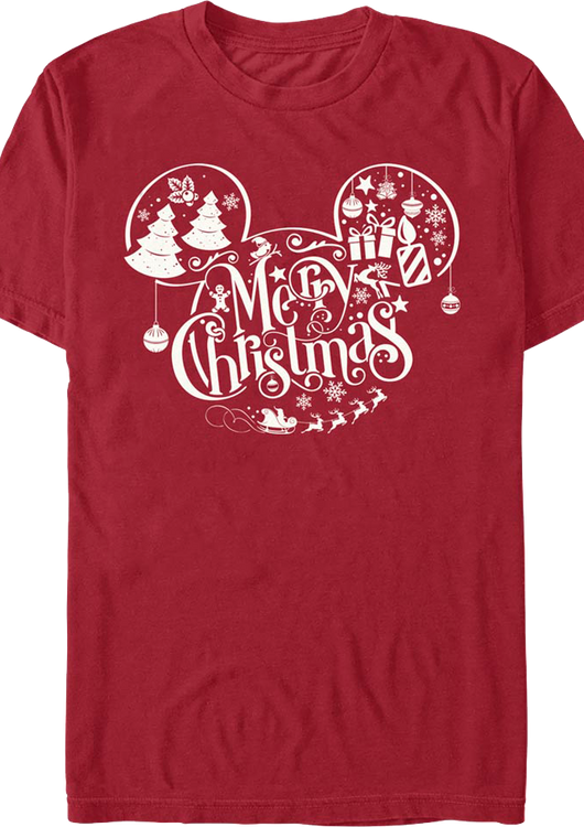 Mickey Mouse Merry Christmas Disney T-Shirt - main product image