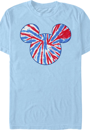 Mickey Mouse Red White And Blue Tie Dye Disney T-Shirt