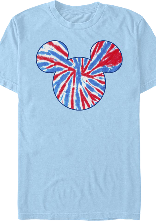 Mickey Mouse Red White And Blue Tie Dye Disney T-Shirt - main product image