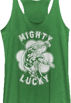 Ladies Mighty Lucky Thor Racerback Tank Top