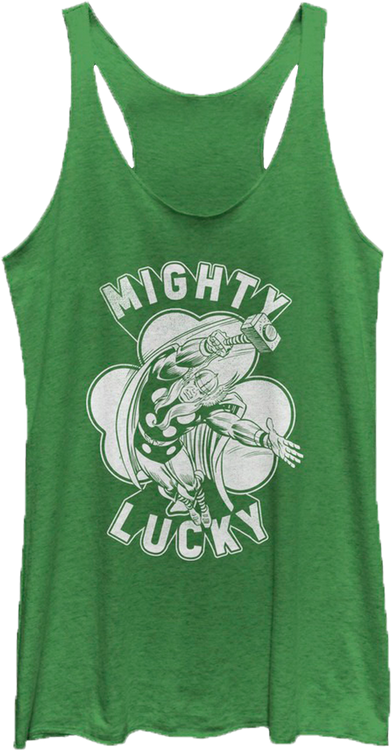 Ladies Mighty Lucky Thor Racerback Tank Top - main product image