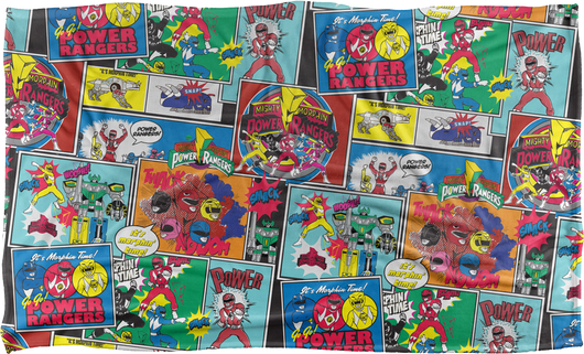 Mighty Morphin Power Rangers 36 x 58 Fleece Blanket - main product image