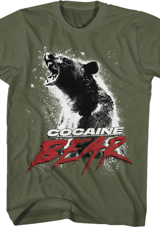 Military Green Movie Poster Cocaine Bear T-Shirt - main product image
