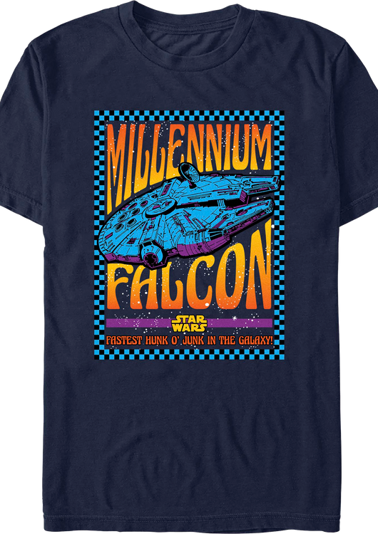 Millennium Falcon Fastest Hunk O' Junk In The Galaxy Star Wars T-Shirt - main product image