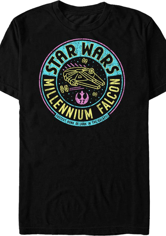 Millennium Falcon Fastest Hunk Of Junk In The Galaxy Star Wars T-Shirt - main product image