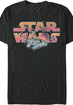 Millennium Falcon Flames Star Wars T-Shirt
