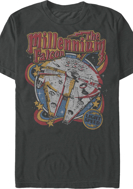 Millennium Falcon Light Speed Star Wars T-Shirt - main product image