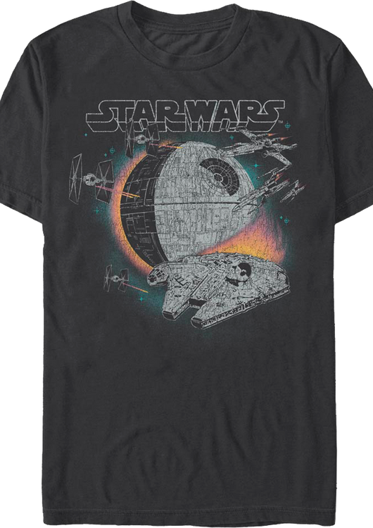 Millennium Falcon Narrow Escape Star Wars T-Shirt - main product image
