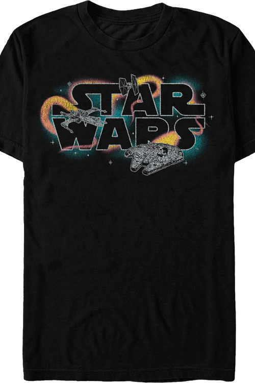 Millennium Falcon Retro Galaxy Star Wars T-Shirtmain product image