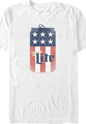 Vintage Patriotic Beer Can Miller Lite T-Shirt