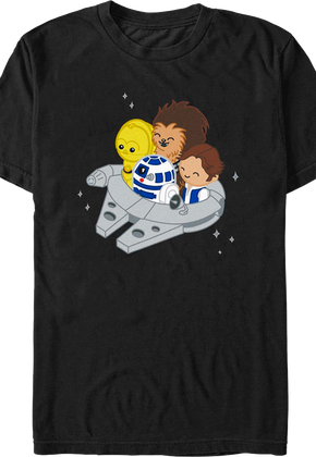 Miniature Millennium Falcon Star Wars T-Shirt