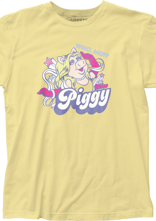 Yellow Miss Piggy Muppets T-Shirt - main product image