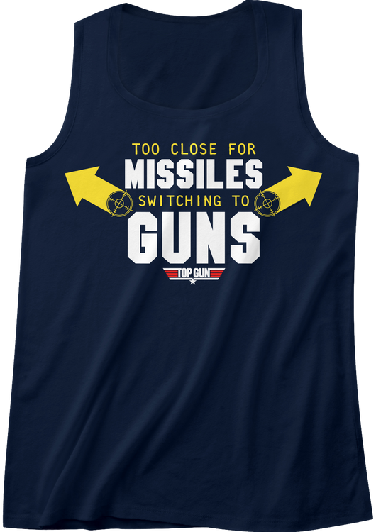 Missiles To Guns Top Gun Tank Top - main product image