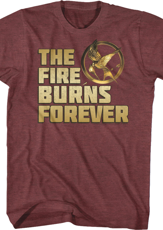 Mockingjay Fire Burns Forever Hunger Games T-Shirt - main product image