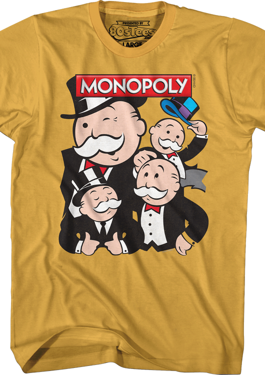 Rich Uncle Pennybags Collage Monopoly T-Shirt - main product image
