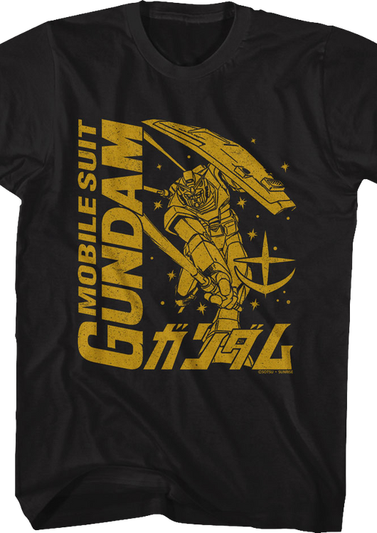 Monochrome Mobile Suit Gundam T-Shirt - main product image