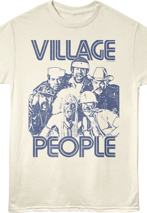 Monochrome Photo Village People T-Shirt