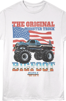 Monster Truck Flag Bigfoot T-Shirt