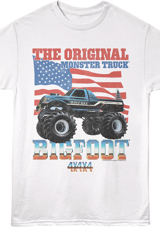 Monster Truck Flag Bigfoot T-Shirt - main product image