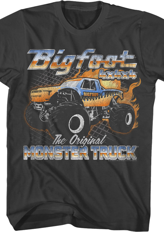Monster Truck Flames Bigfoot T-Shirt - main product image