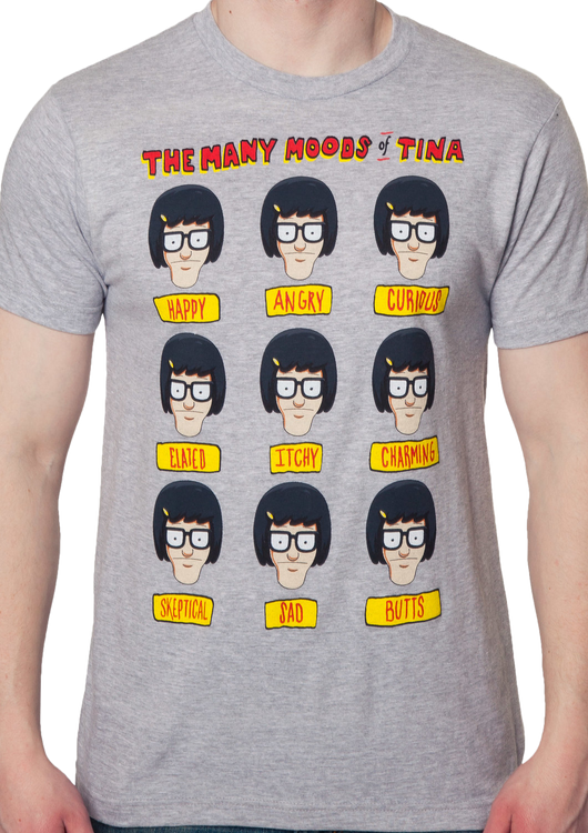 Moods Of Tina Bobs Burgers T-Shirt - main product image