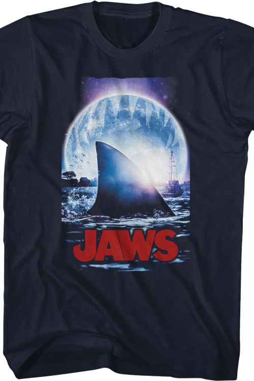 Moonlit Shark Fin Jaws T-Shirt - main product image