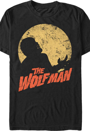 Moonlit Silhouette Wolf Man T-Shirt