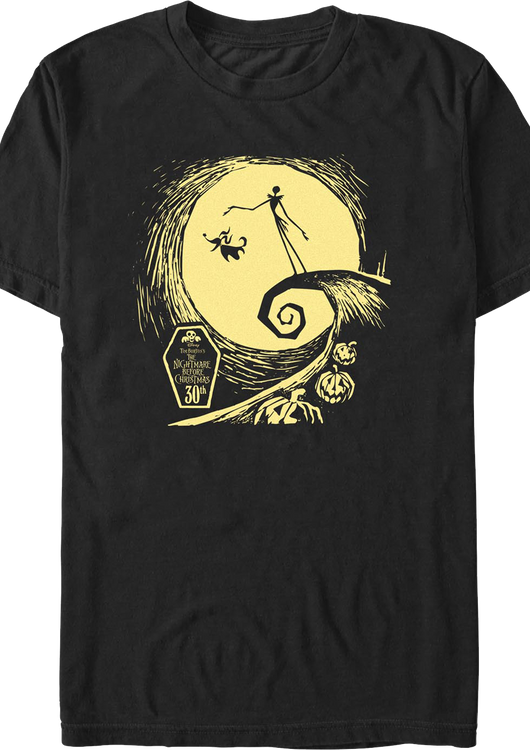Moonlit Silhouettes Nightmare Before Christmas T-Shirt - main product image