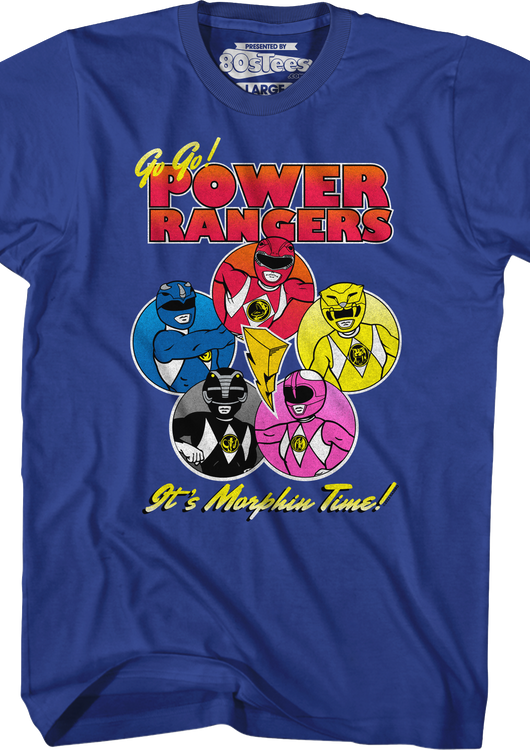 Morphin Time Circles Mighty Morphin Power Rangers T-Shirt - main product image