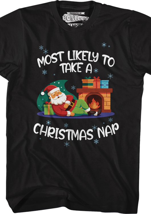Most Likely To Take A Christmas Nap T-Shirt - main product image