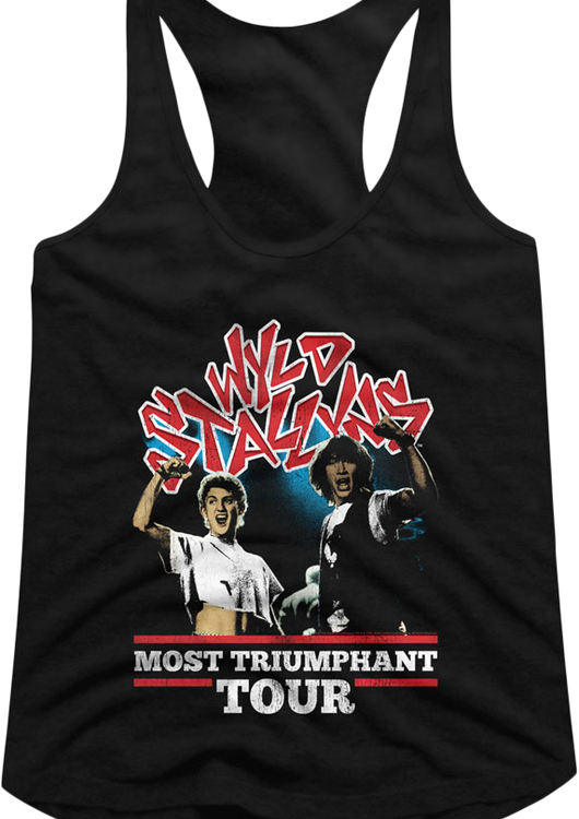 Ladies Most Triumphant Tour Bill and Ted Racerback Tank Top - main product image