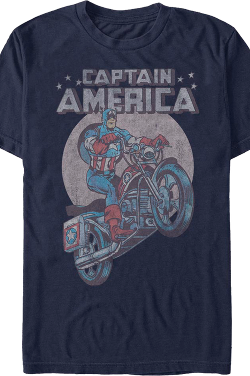 Motorcycle Captain America Marvel Comics T-Shirtmain product image